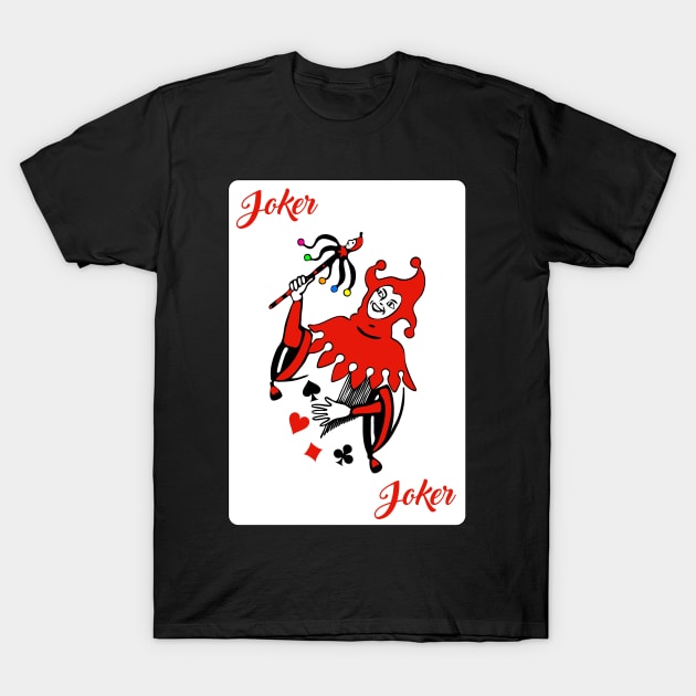 Joker Playing Card T-Shirt by vladocar